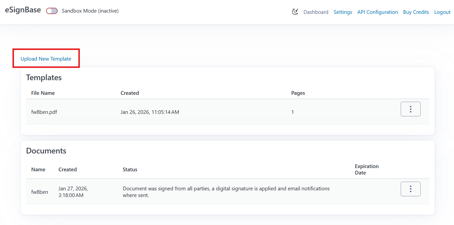 Screenshot how to upload PDF
